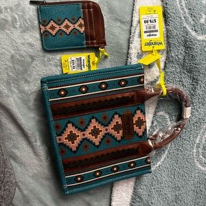 Matching wrangler, wallet and purse